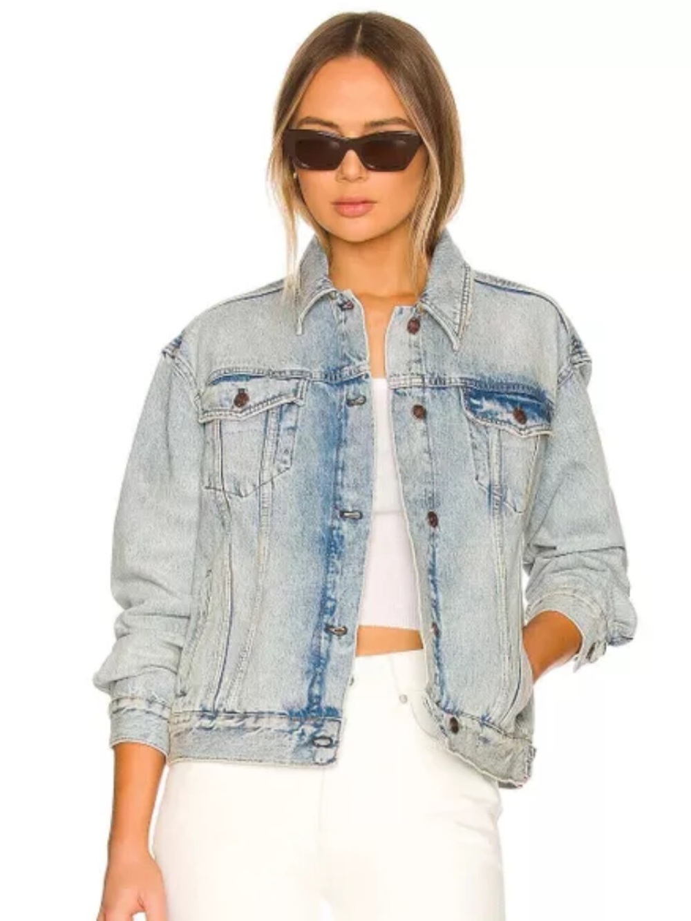 Free people denim jacket- XS
